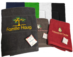 Küchenhandtuch aus Baumwolle 50x50 mit Namen/ Motiv bestickt